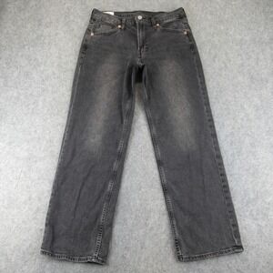 Gap 90s Loose Mid Rise Jeans Womens 27 4P Petite Faded Black Organic Cotton